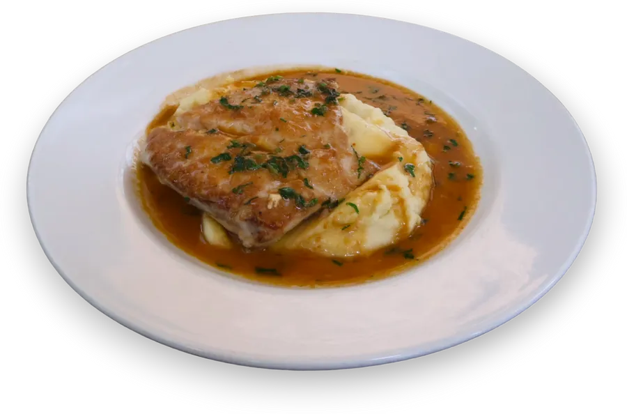 Corvina Bordalesa con Puré de Papas