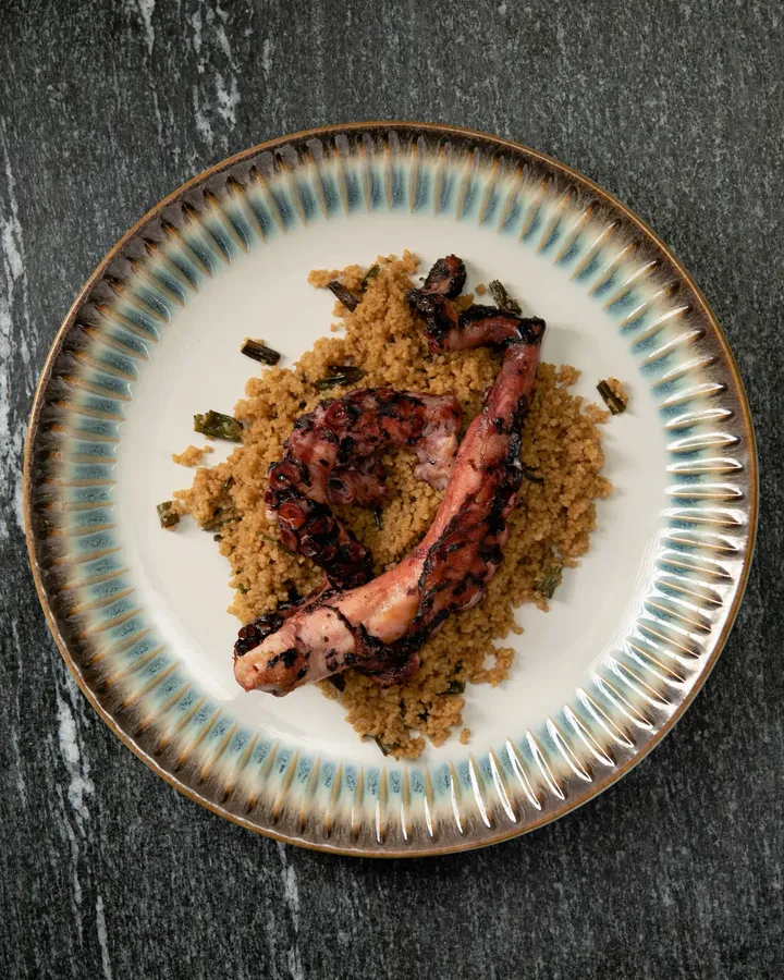 Polipo alla griglia con Cous Cous