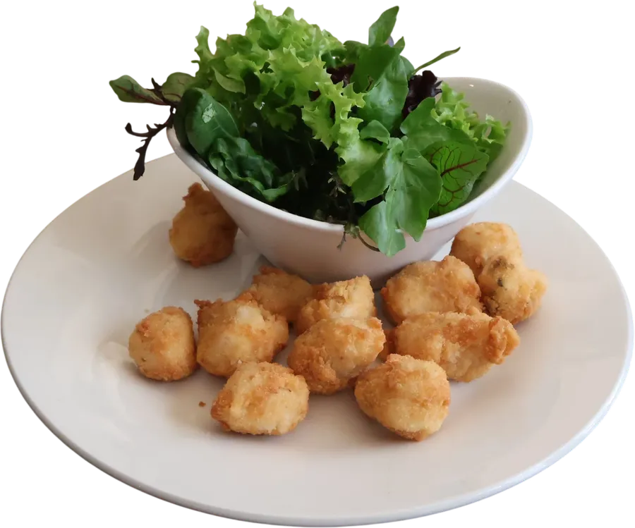 Calugas de pescado apanadas (150 gr) con agregado