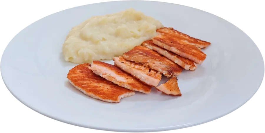 Salmón a la plancha (200 gr) con agregado