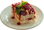 Torta helada de merengue frambuesa