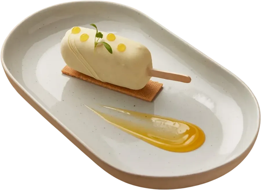 Crema helada de huacatay y piña