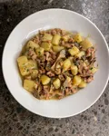 Gnocchi funghi porcini y butifarra 