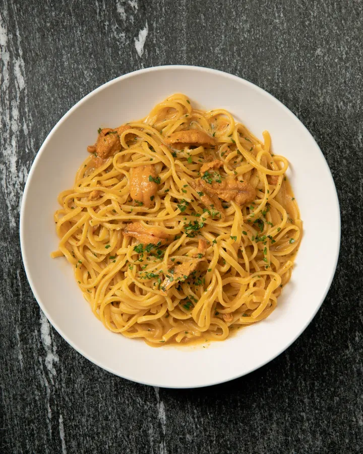 Tagliolini con erizos
