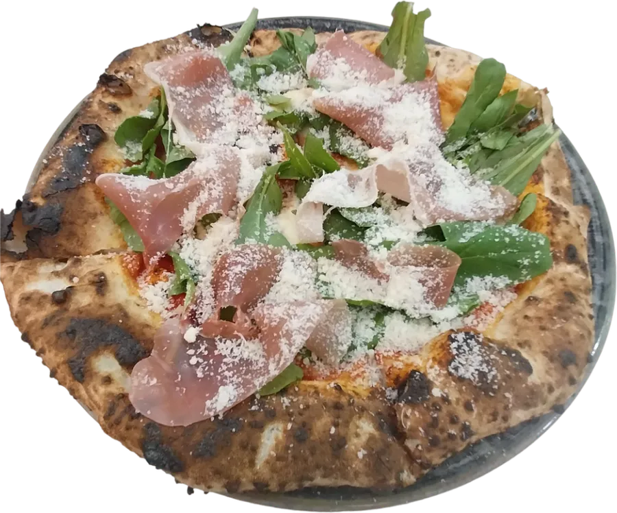 Crudo, rucola  e grana