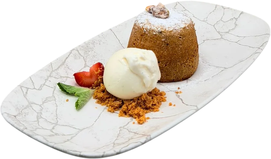 VOLCÁN DE PISTACHO Y HELADO