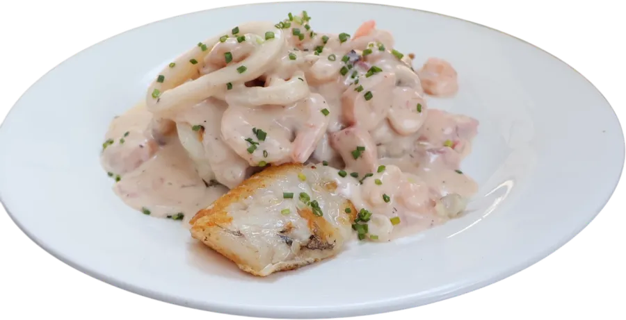 Merluza Austral con Salsa Margarita