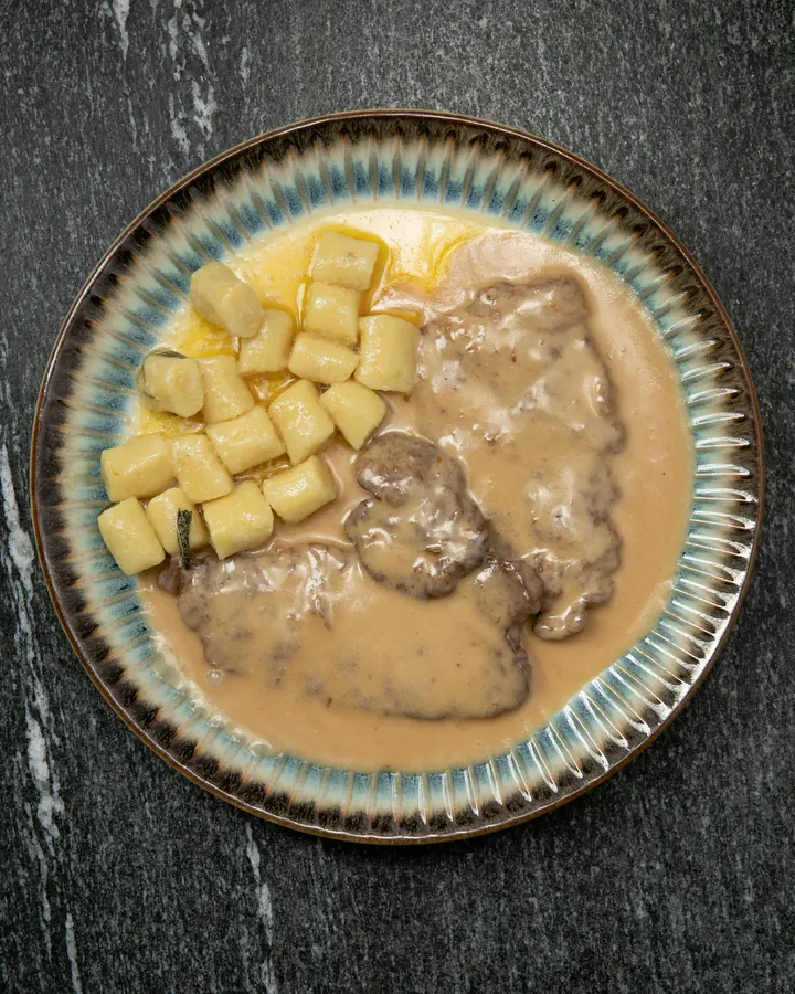 Scaloppine al Marsala con Gnocchi al Burro