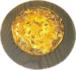 Quiche de cebolla confitada