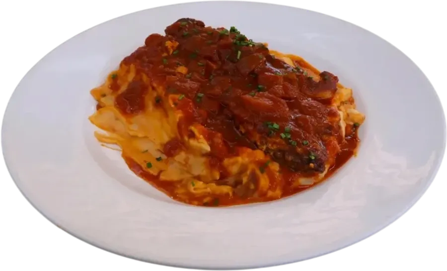 Jurel Estofado con Puré Picante