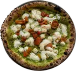 Pizza de pesto y cabra 