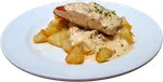 Salmón con Salsa de Jaiba