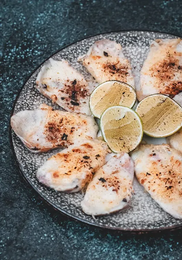 Machas Parmesana al Sake