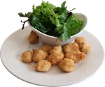 Calugas de pescado apanadas (150 gr) con agregado